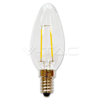 LED лампочка(свеча) - LED Bulb - 2W Filament E14 Candle Warm White